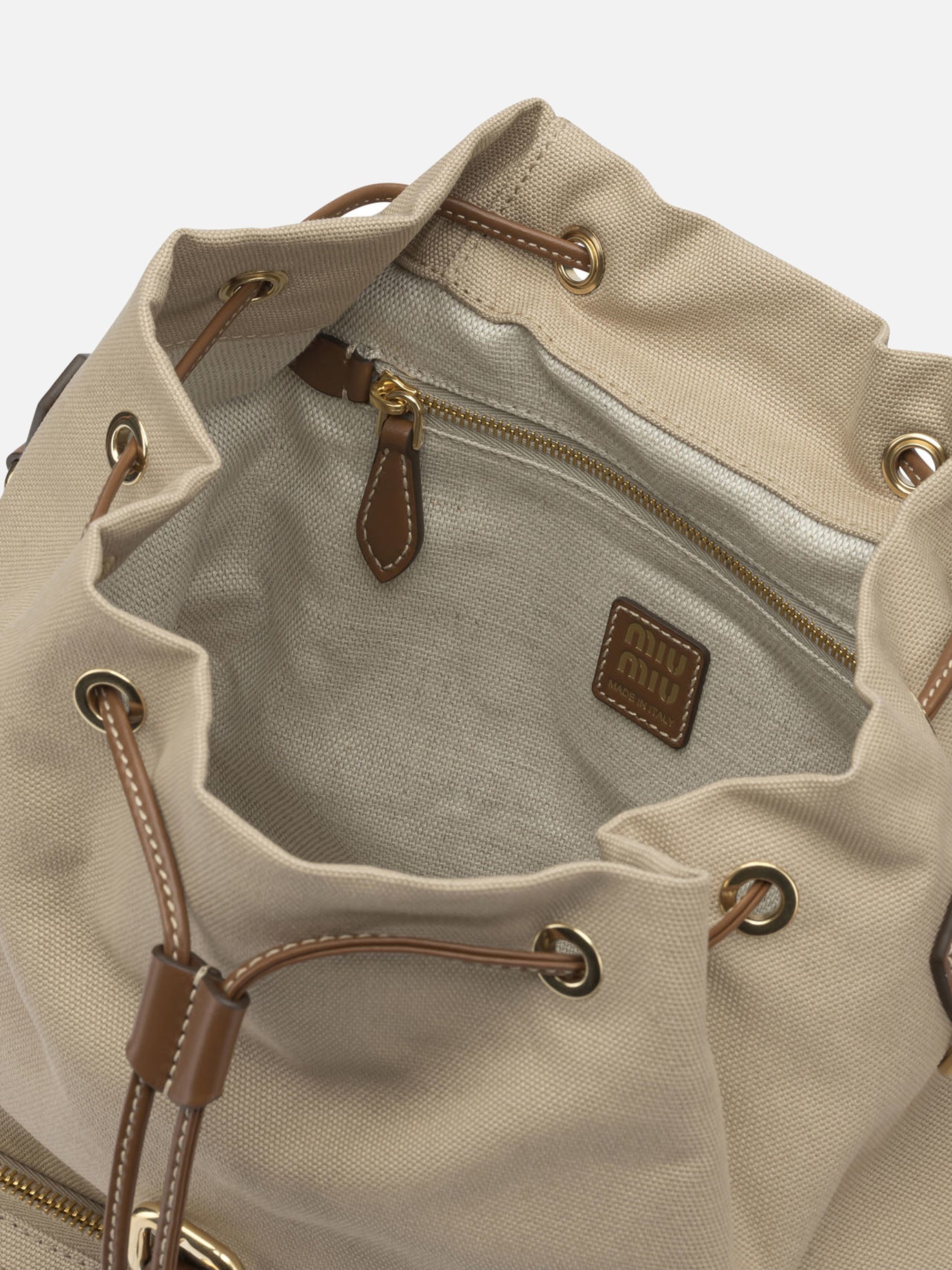 Casual backpacks 5BZ042 Beige - Miu Miu Women | PDP | VIETTI Online Store | Zoom-Modal_5