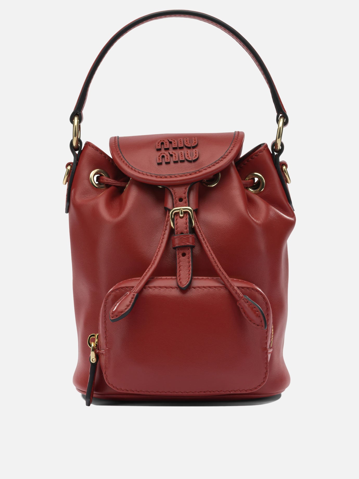 Miu Miu Mini leather backpack Red - Women | VIETTI Online Store Miu Miu Mini leather backpack Red - Women | VIETTI Online Store