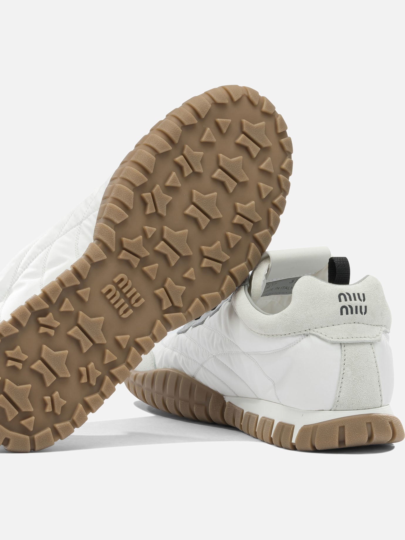 Low top sneakers 100% recycled polyamide - 100% rubber White - Miu Miu Women | PDP | VIETTI Online Store | Zoom-Modal_5