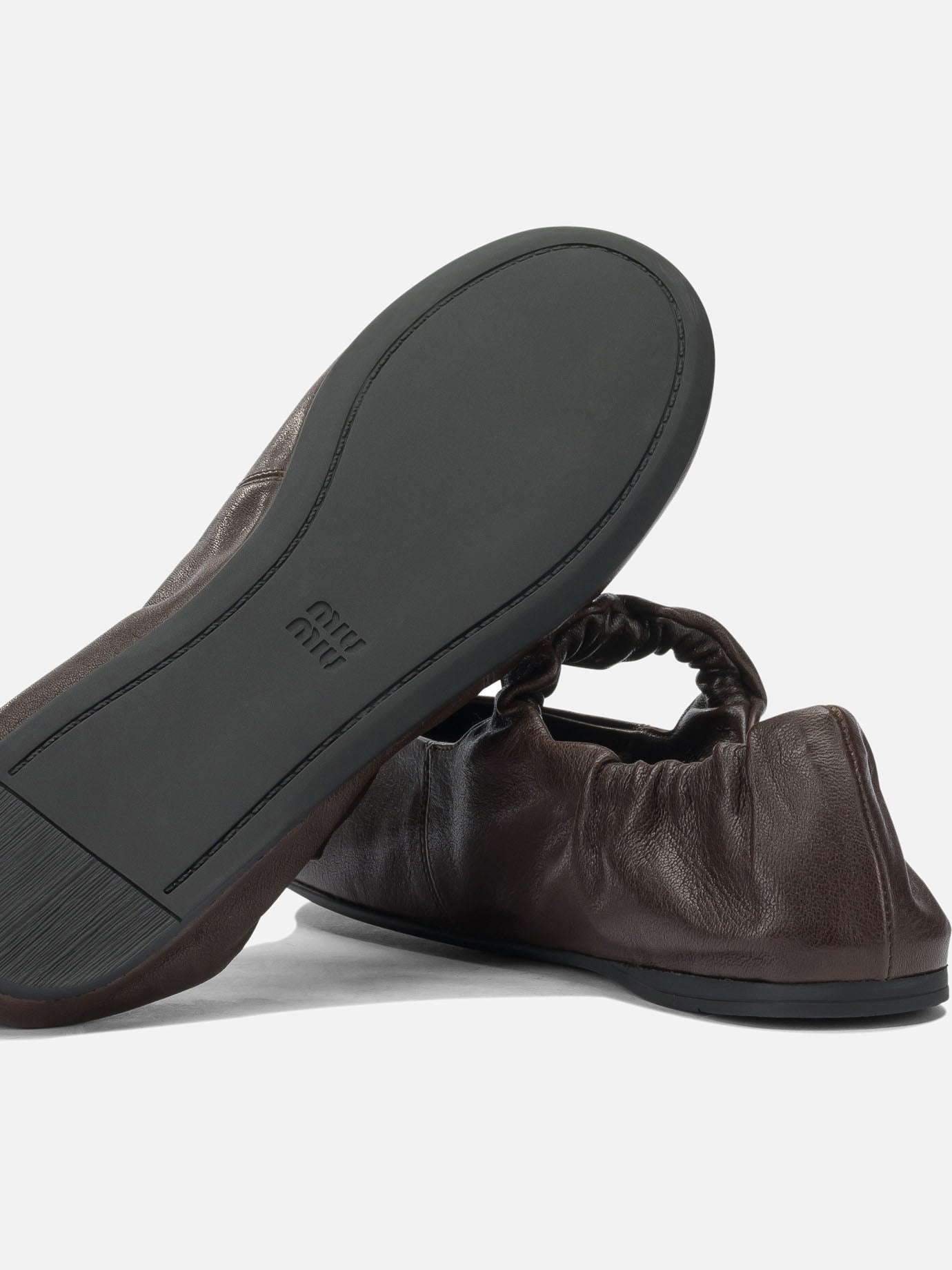 Ballerine classiche 100% lamb leather - 100% rubber Marrone - Miu Miu Donna | PDP | VIETTI Online Store | Zoom-Modal_5