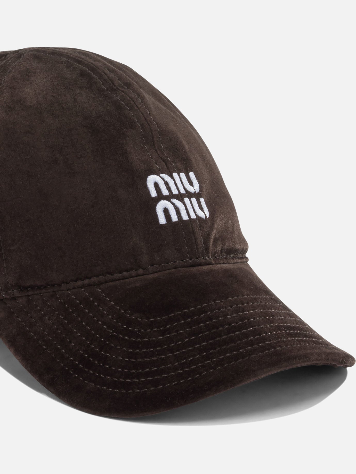 Baseball caps 100% cotton Brown - Miu Miu Women | PDP | VIETTI Online Store | Zoom-Modal_4