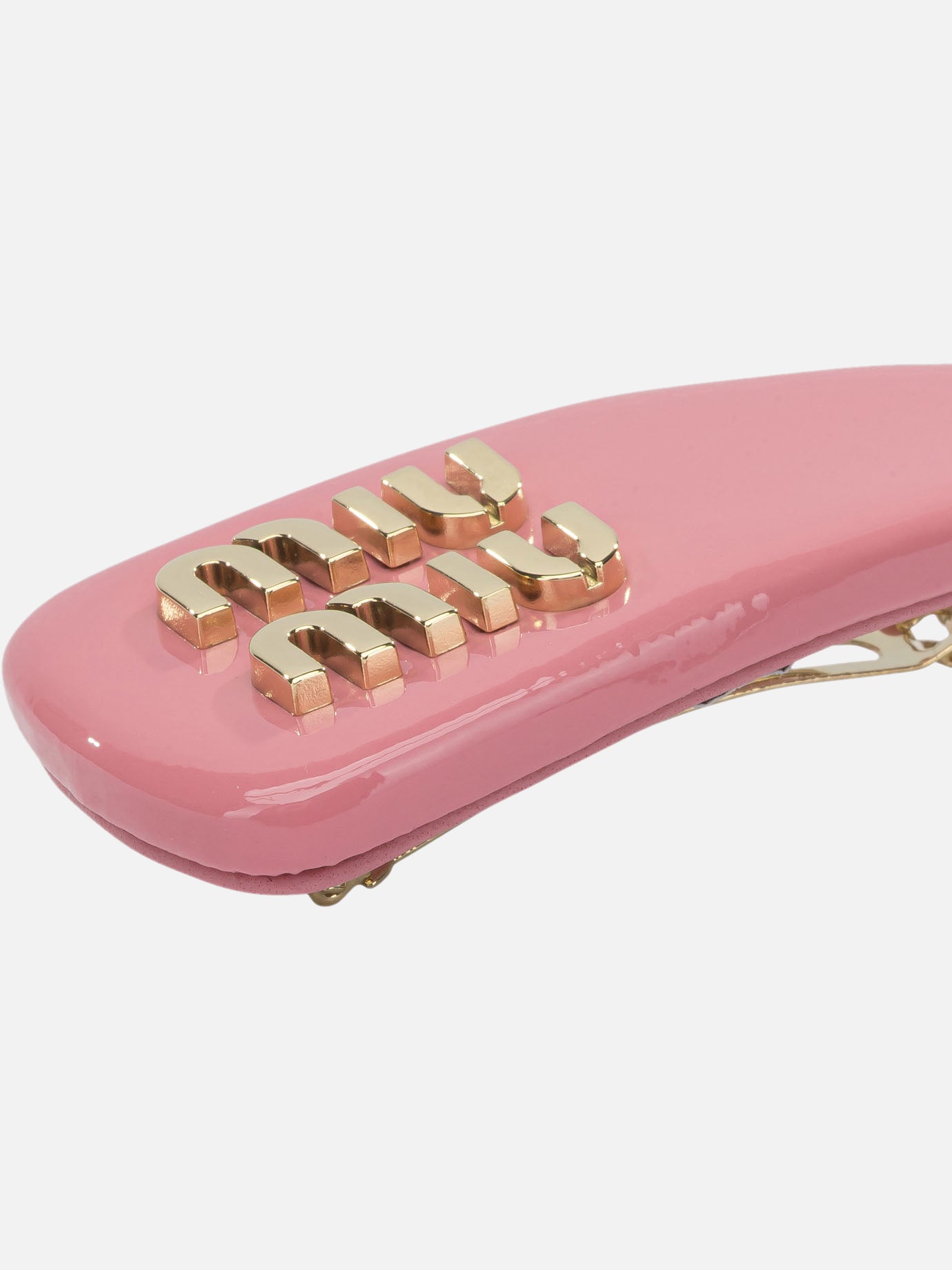 Hair clips 100% brass - 100% lamb leather Red - Miu Miu Women | PDP | VIETTI Online Store | Zoom-Modal_2