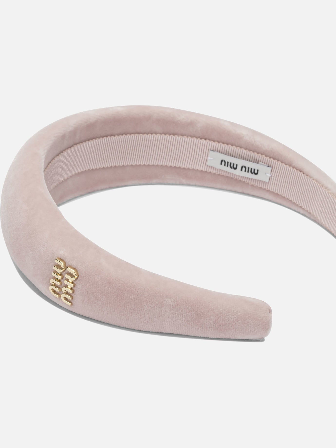 Headbands 100% cotton - 100% glass Pink - Miu Miu Women | PDP | VIETTI Online Store | Zoom-Modal_2
