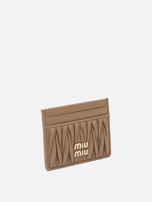 Card holders 100 % calf leather Brown - Miu Miu Women | PLP | VIETTI Online Store | 2