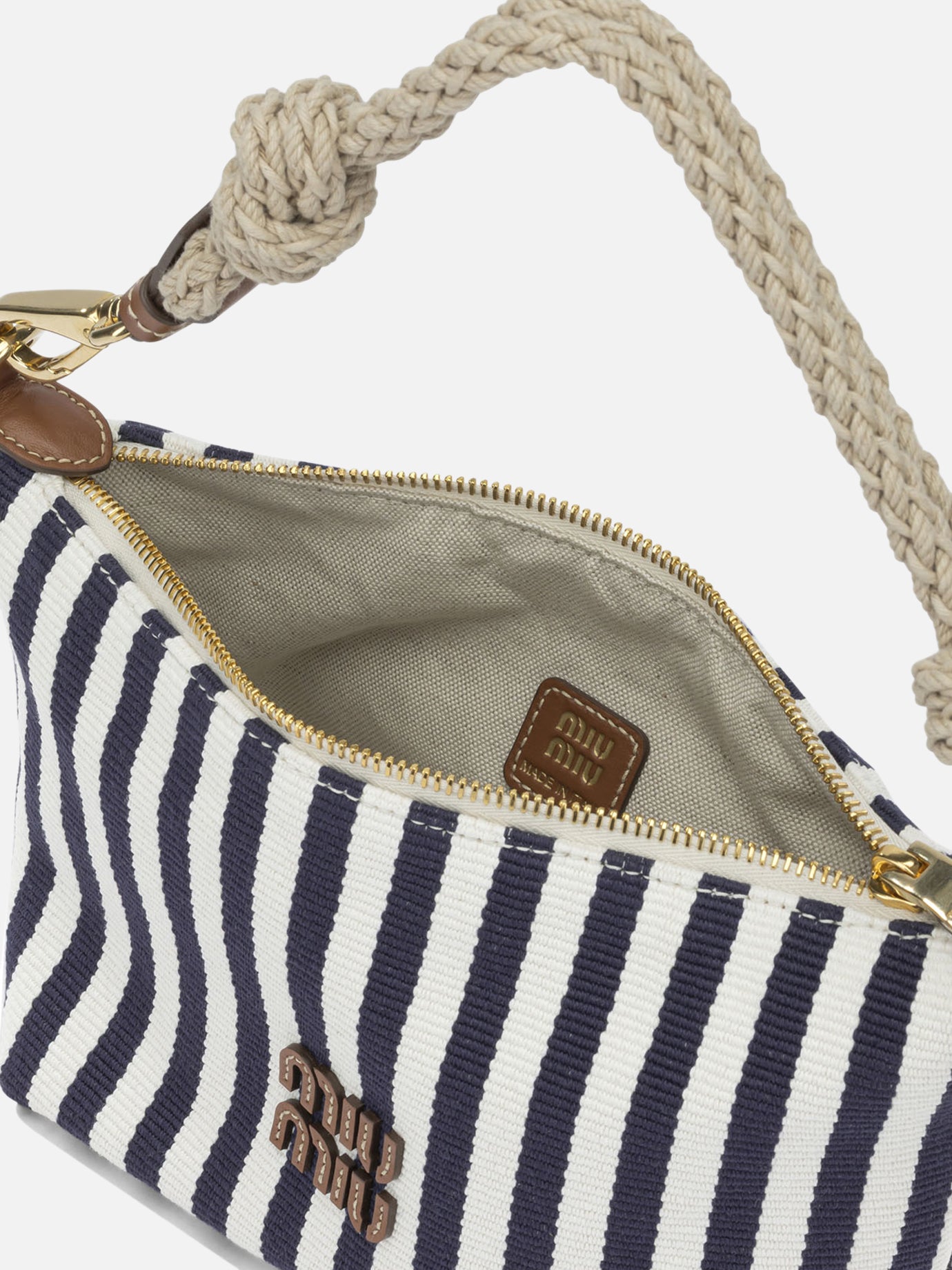 Small bags 100% cotton Blue - Miu Miu Women | PDP | VIETTI Online Store | Zoom-Modal_5