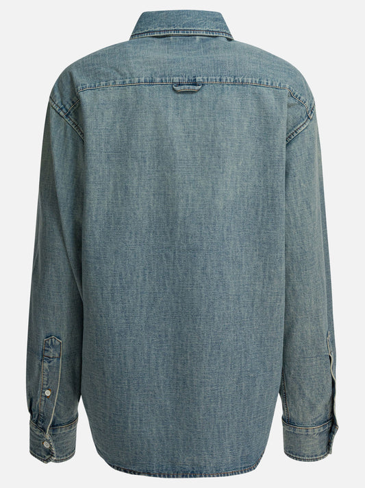 Casual shirts Logo Light blue - Miu Miu Women | PLP | VIETTI Online Store | 2