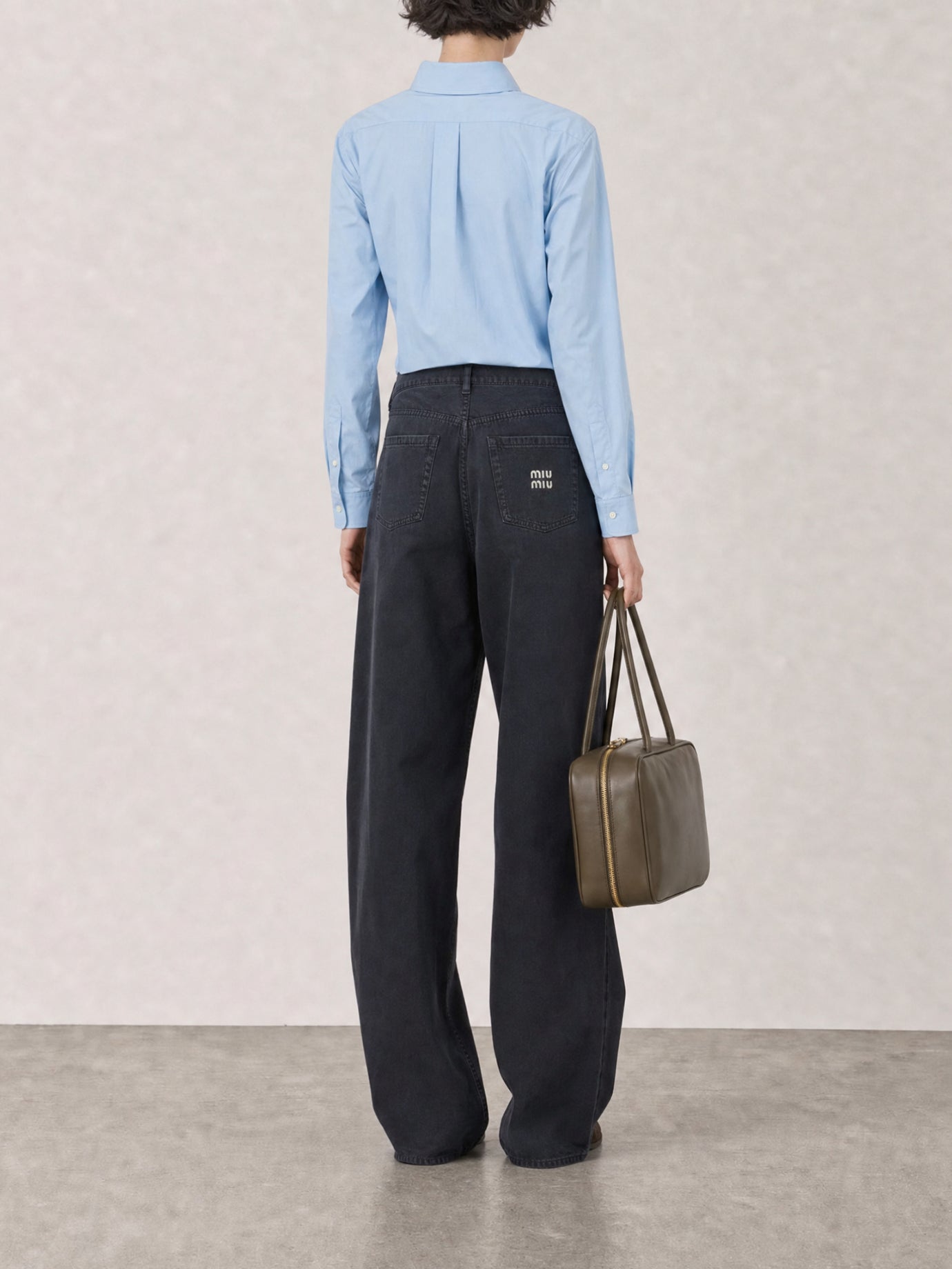 Jeans a gamba dritta Logo Grigio - Miu Miu Donna | PDP | VIETTI Online Store | Zoom-Modal_6