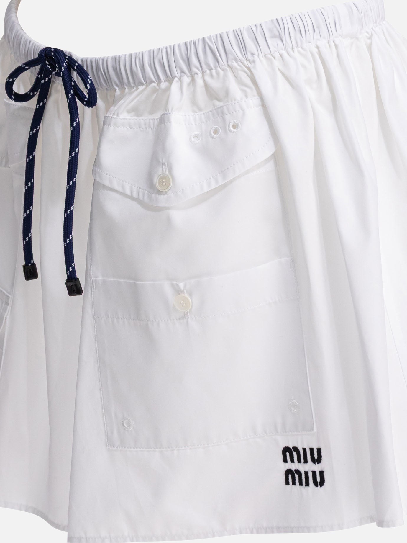 Miniskirts Logo White - Miu Miu Women | PDP | VIETTI Online Store | Zoom-Modal_4