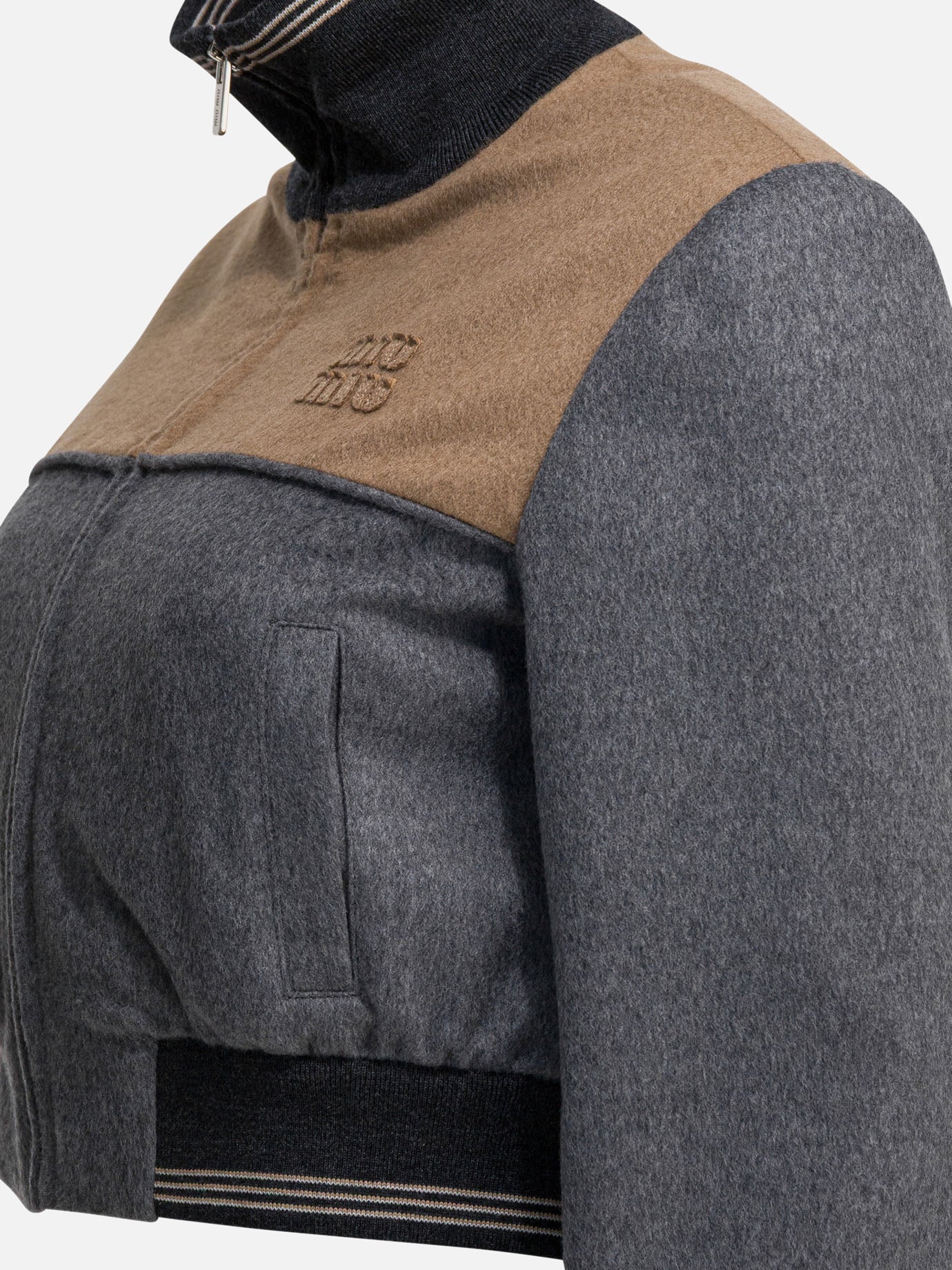 Bomber jackets Logo Grey - Miu Miu Women | PDP | VIETTI Online Store | Zoom-Modal_6