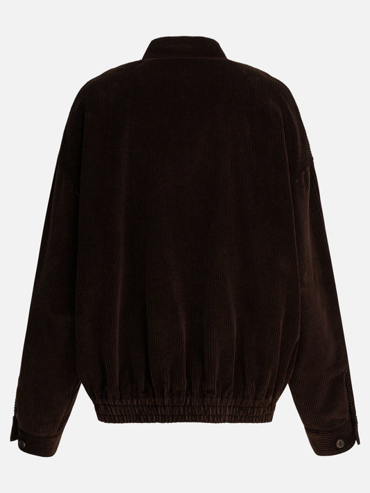 Bomber jackets Logo Brown - Miu Miu Women | PLP | VIETTI Online Store | 2