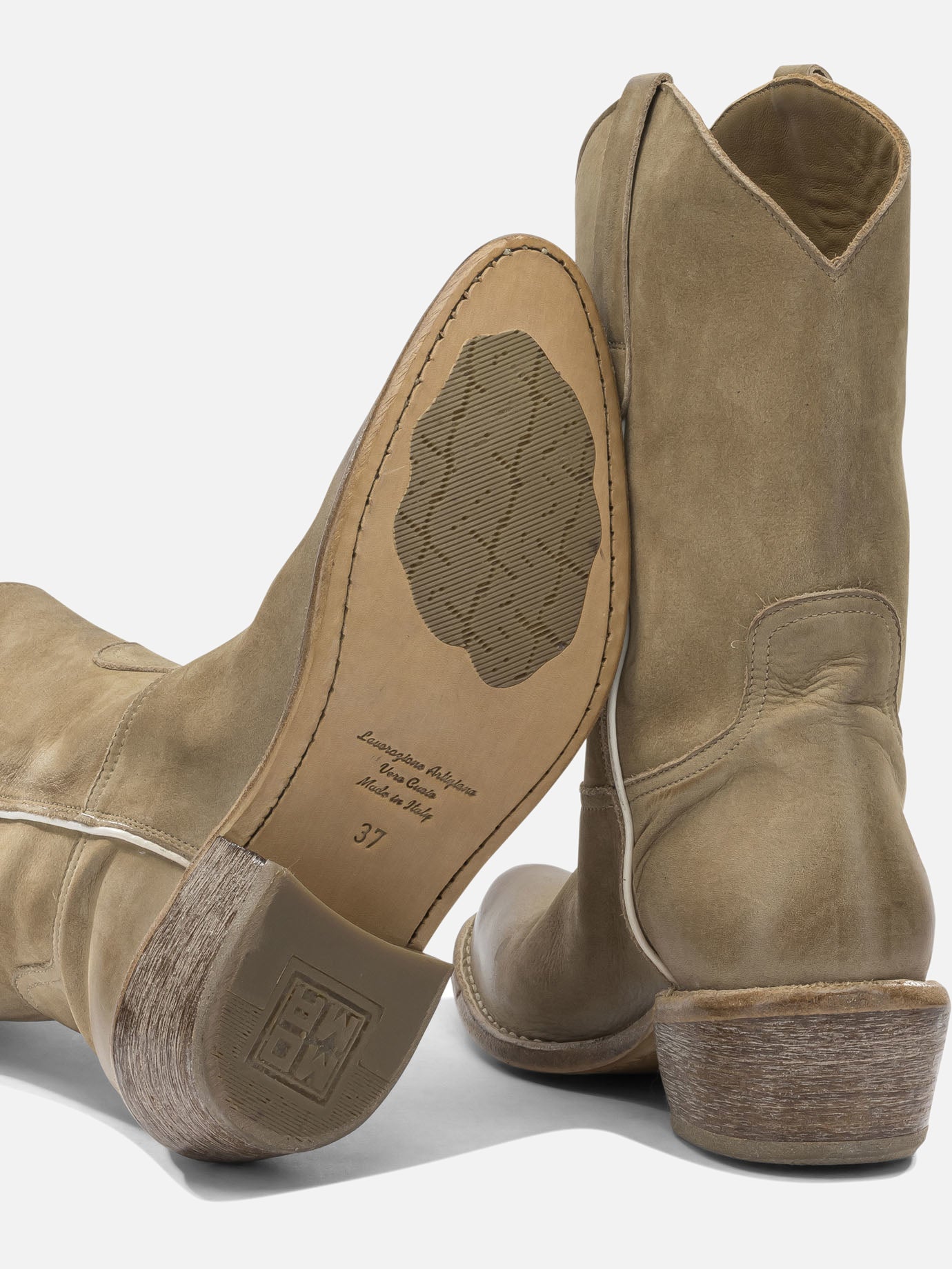 Cowboy 100 % calf leather - 70% calf leather 30% rubber Beige - Moma Women | PDP | VIETTI Online Store | Zoom-Modal_5