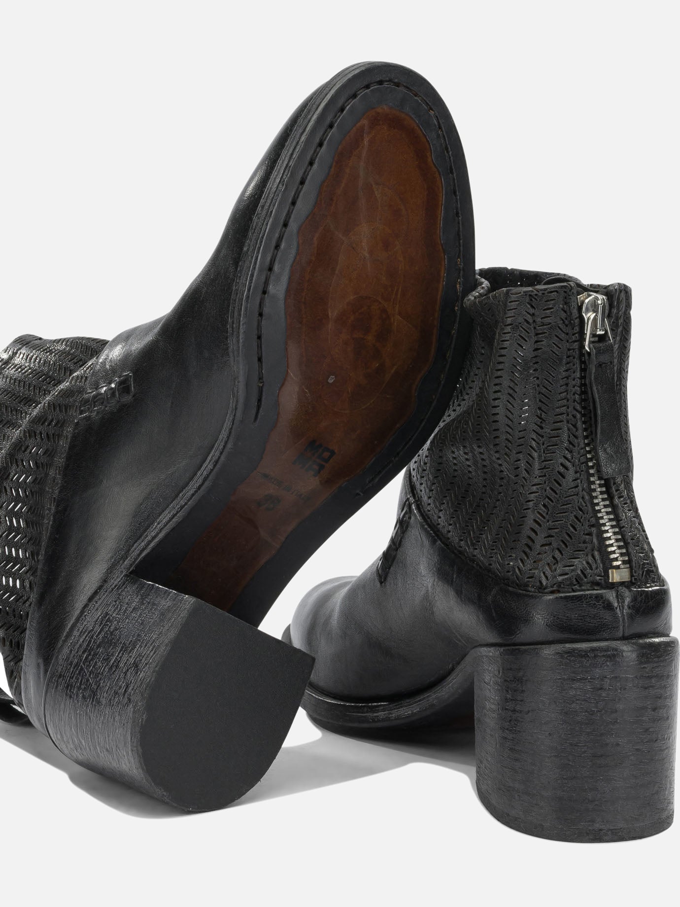 Zipped boots 100% leather Black - Moma Women | PDP | VIETTI Online Store | Zoom-Modal_5