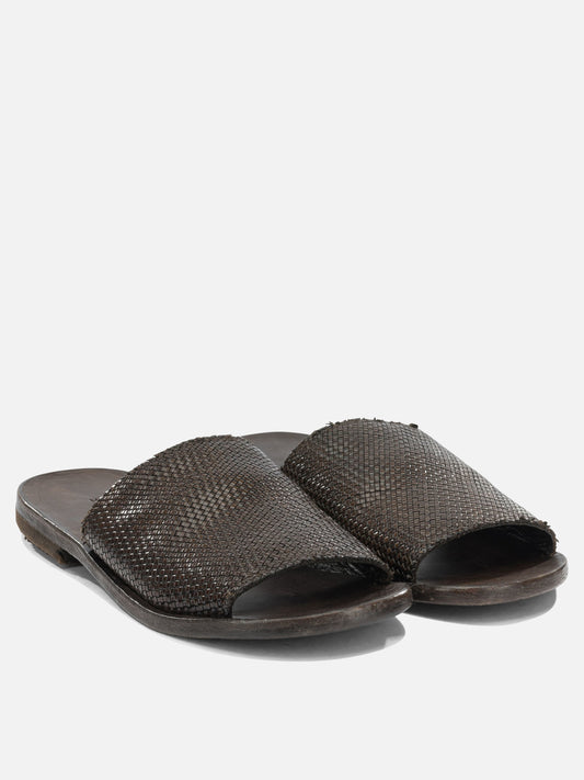 Flat sandals 100 % calf leather - 70% calf leather 30% rubber Brown - Moma Women | PLP | VIETTI Online Store | 2
