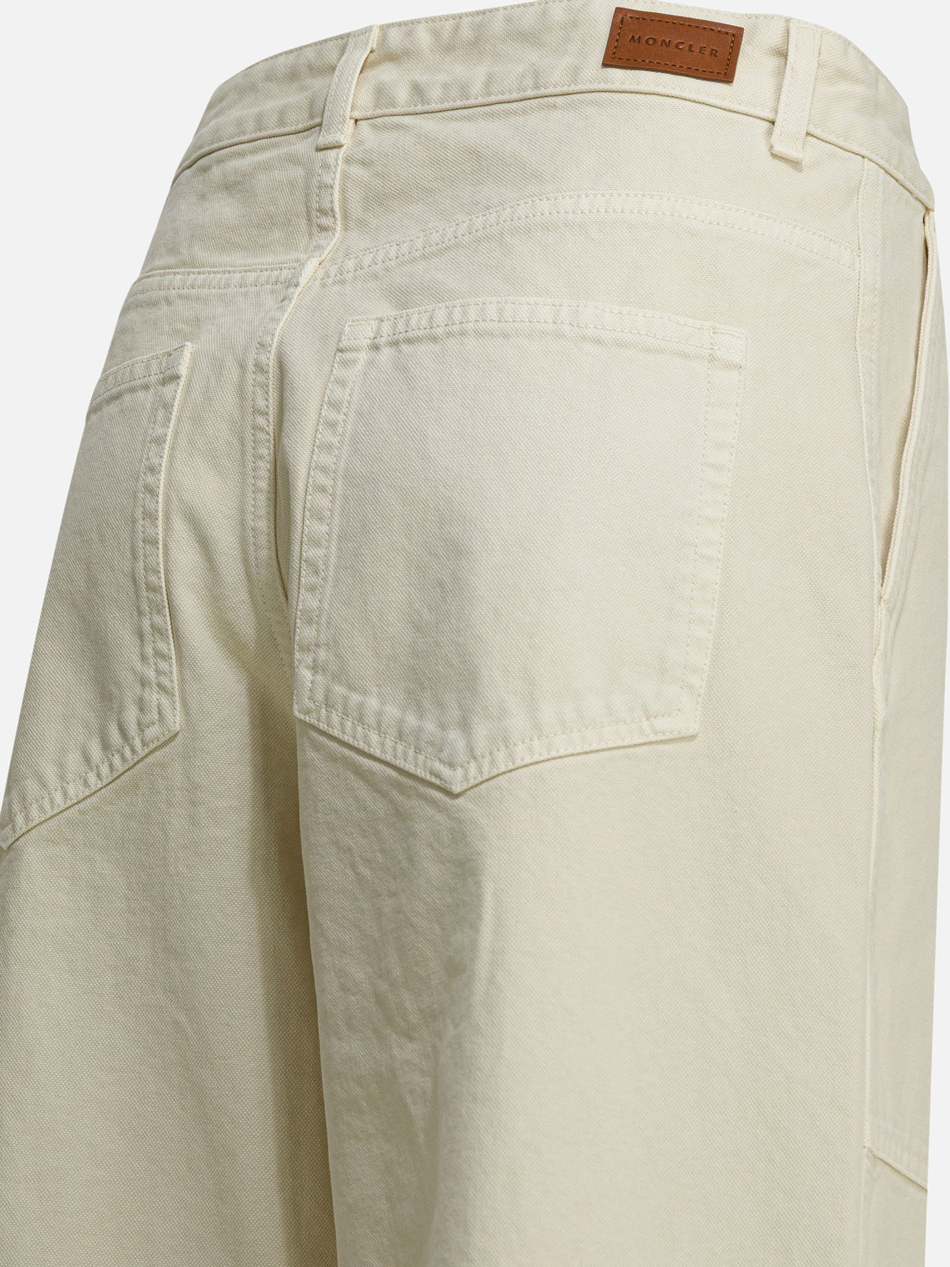 Leisure trousers Solid colour Beige - Moncler Women | PDP | VIETTI Online Store | Zoom-Modal_3