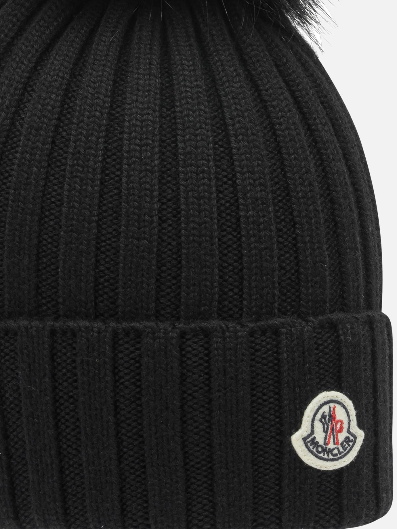 Beanies 100% virgin wool Black - Moncler Women | PDP | VIETTI Online Store | Zoom-Modal_3