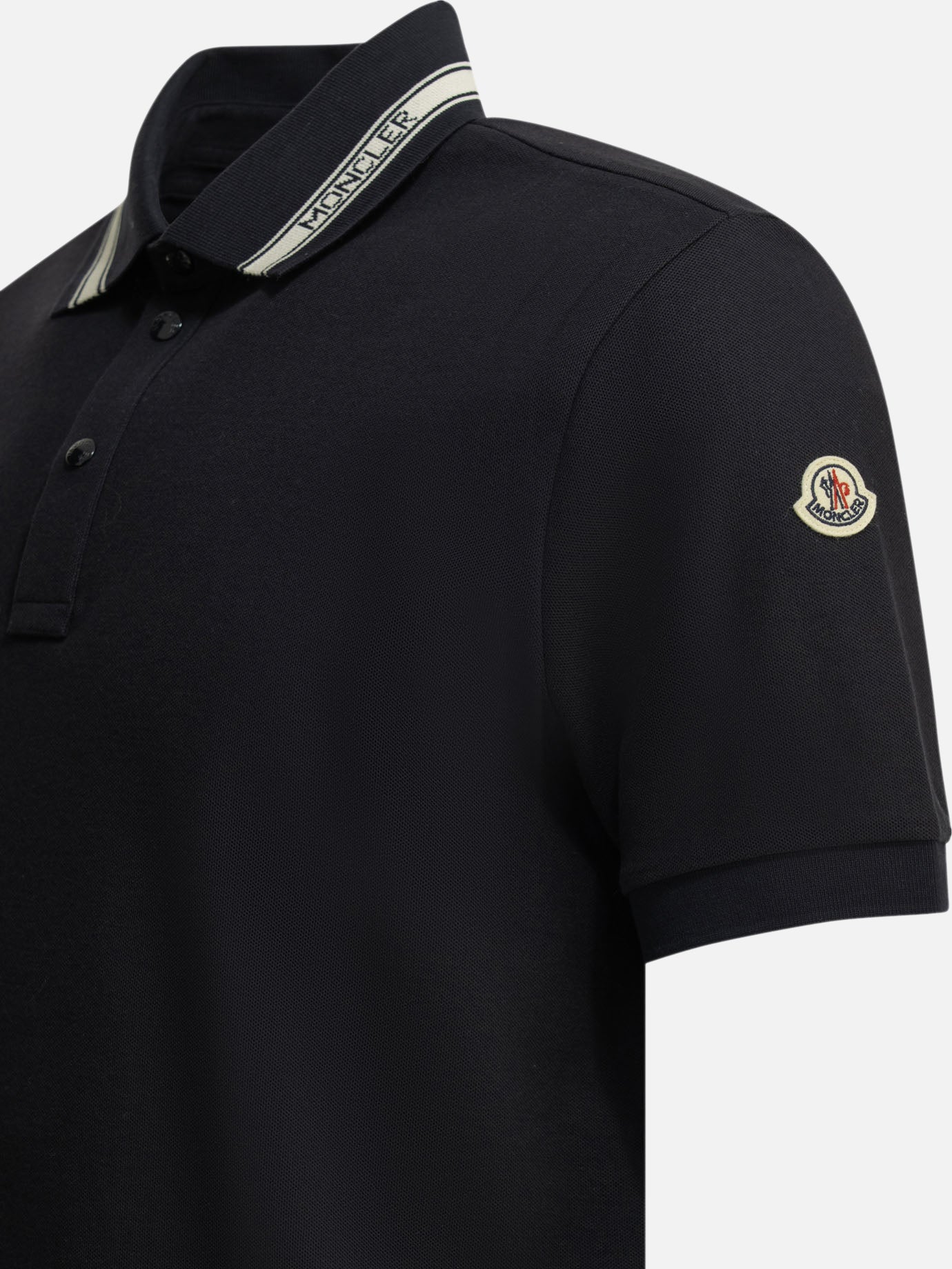 Polo shirts with buttons Logo Blue - Moncler Men | PDP | VIETTI Online Store | Zoom-Modal_4