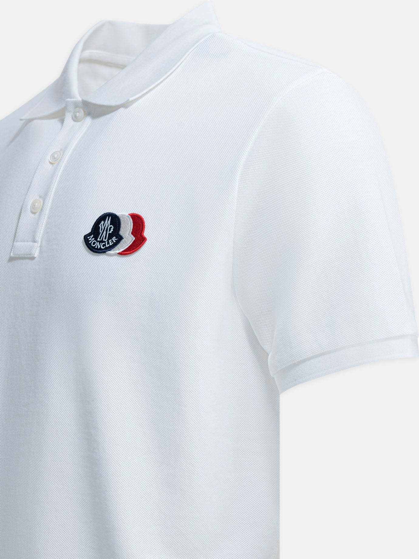 Polo con bottoni Logo Bianco - Moncler Uomo | PDP | VIETTI Online Store | Zoom-Modal_4