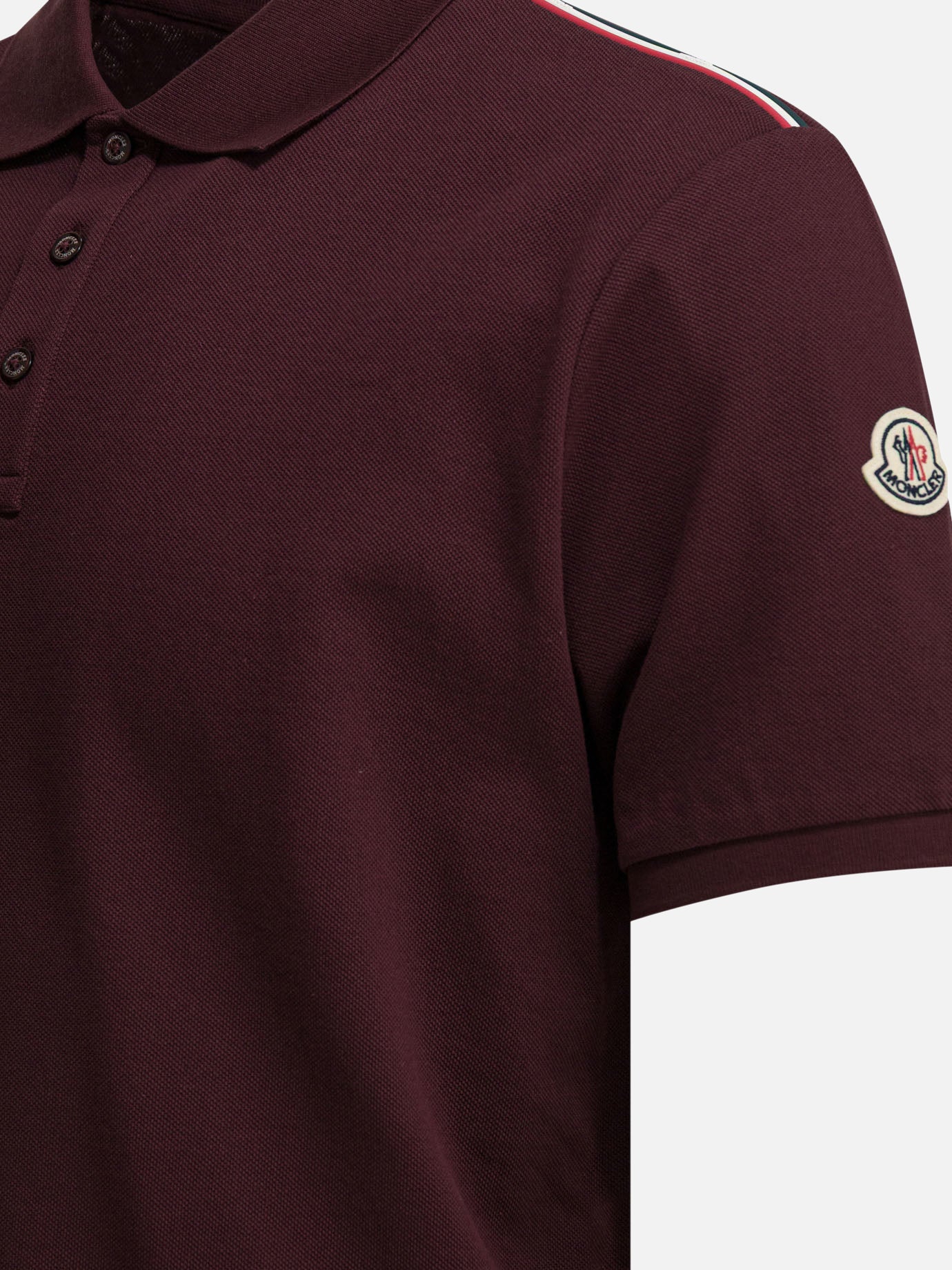 Polo shirts with buttons Logo Bordeaux - Moncler Men | PDP | VIETTI Online Store | Zoom-Modal_4