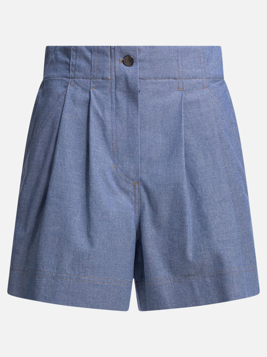 Moncler Grenoble Cotton shorts Light blue