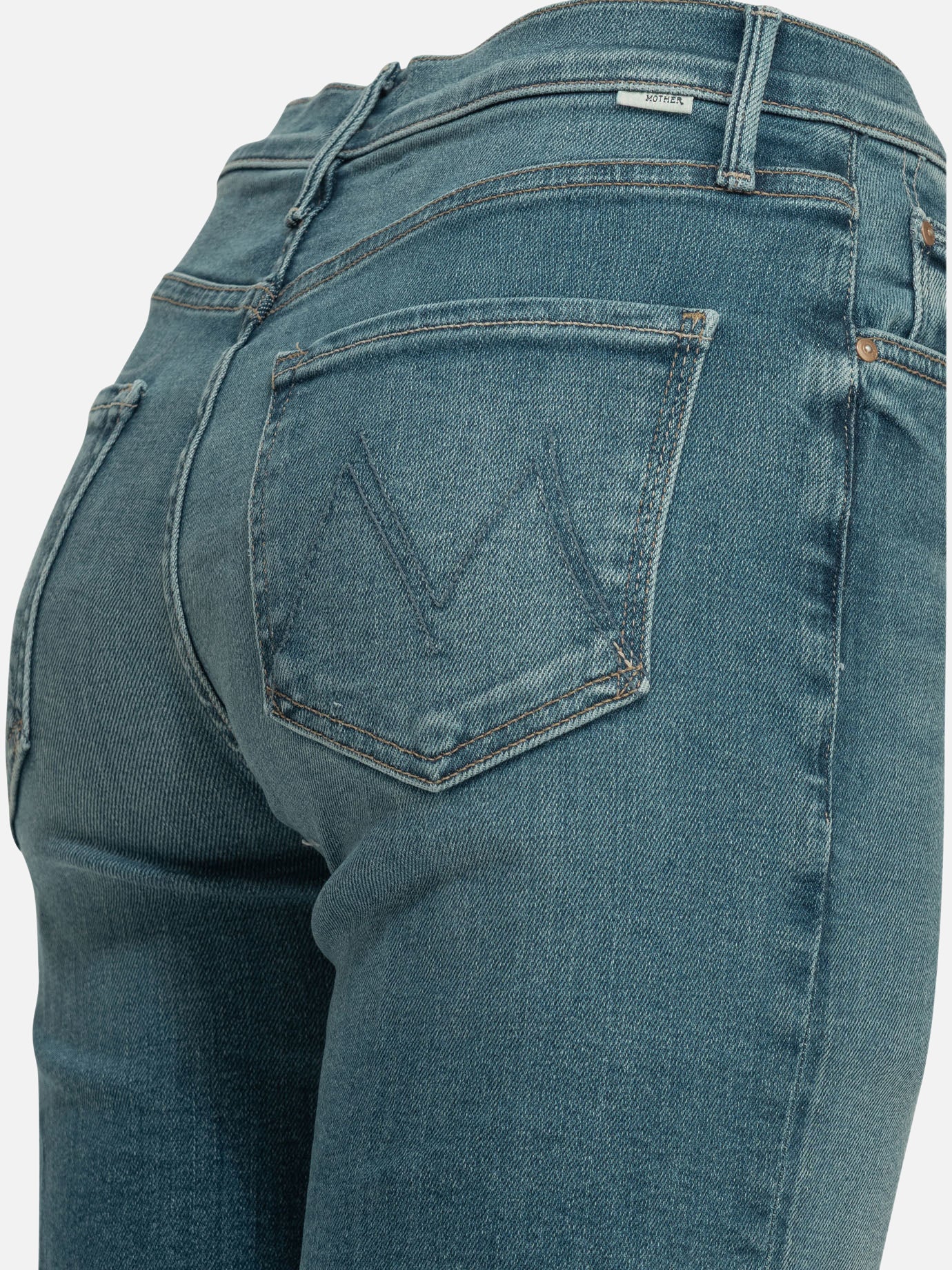 Straight-leg jeans Solid colour Blue - MOTHER Denim Women | PDP | VIETTI Online Store | Zoom-Modal_4