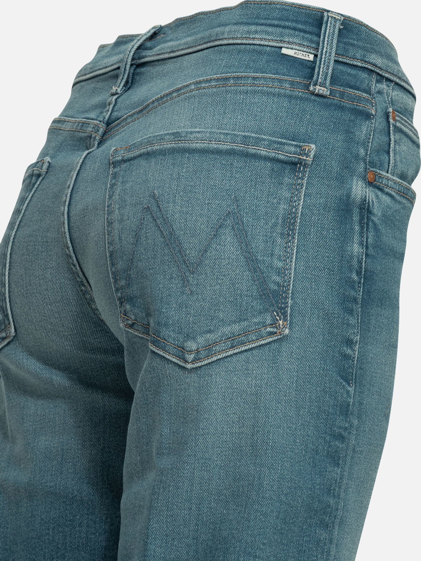 Straight-leg jeans Solid colour Blue - MOTHER Denim Women | PDP | VIETTI Online Store | Zoom-Modal_4