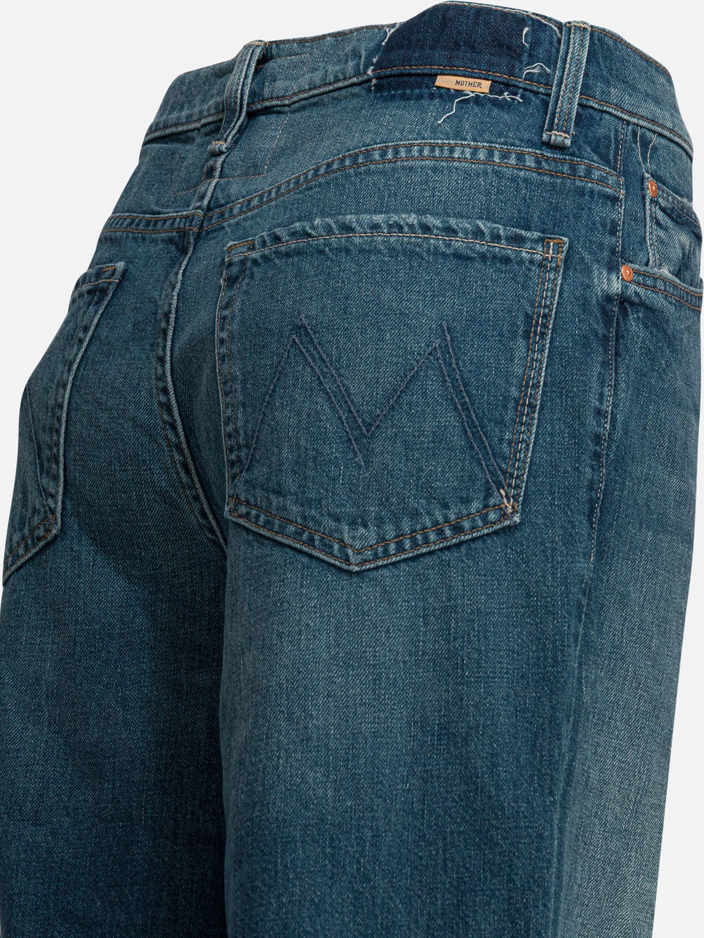 Jeans a gamba larga Solid colour Blu - MOTHER Denim Donna | PDP | VIETTI Online Store | Zoom-Modal_4