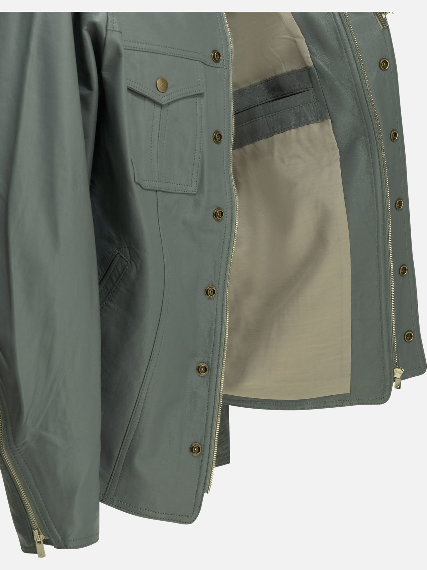 Leather jackets Solid colour Green - Needles Men | PDP | VIETTI Online Store | Zoom-Modal_4
