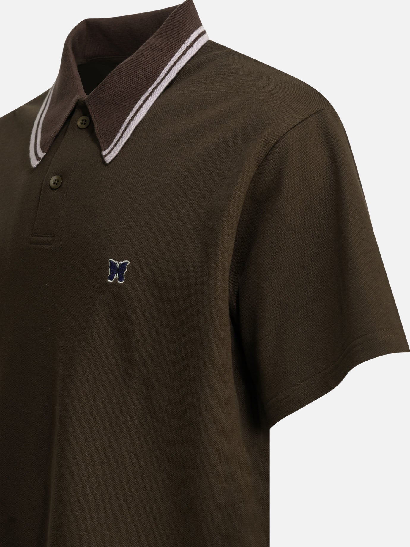 Polo shirts with buttons Logo Brown - Needles Men | PDP | VIETTI Online Store | Zoom-Modal_4