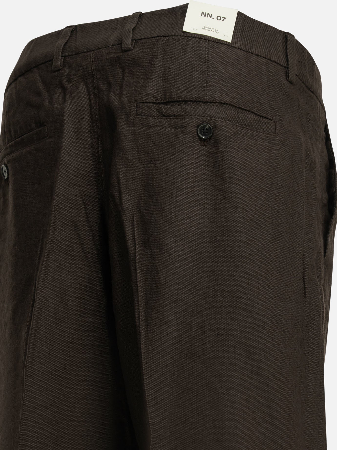 Formal shorts Solid colour Brown - NN.07 Men | PDP | VIETTI Online Store | Zoom-Modal_4