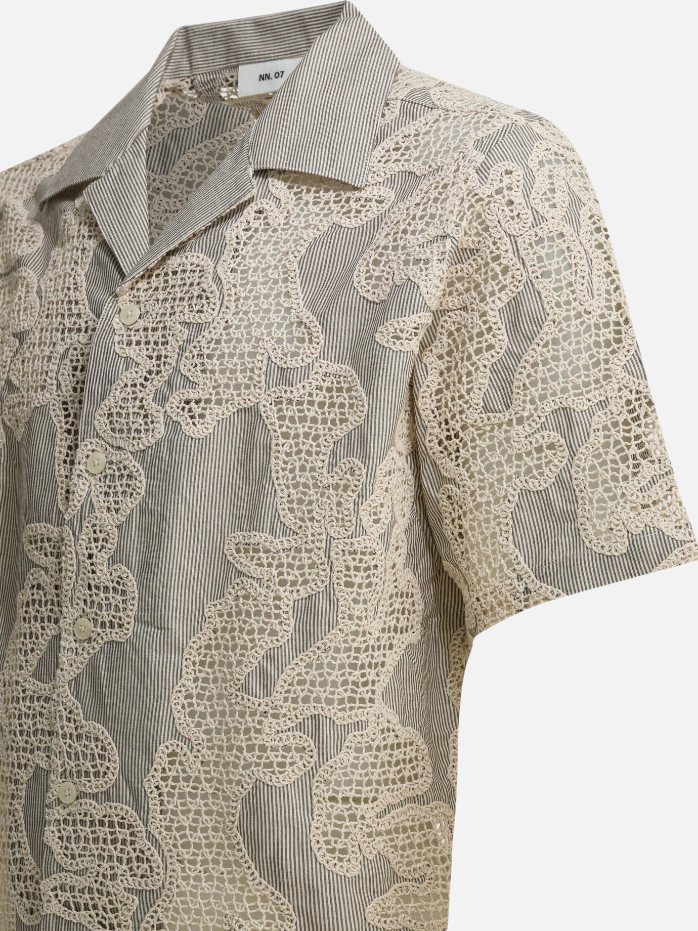 Casual shirts Embroidered White - NN.07 Men | PDP | VIETTI Online Store | Zoom-Modal_4