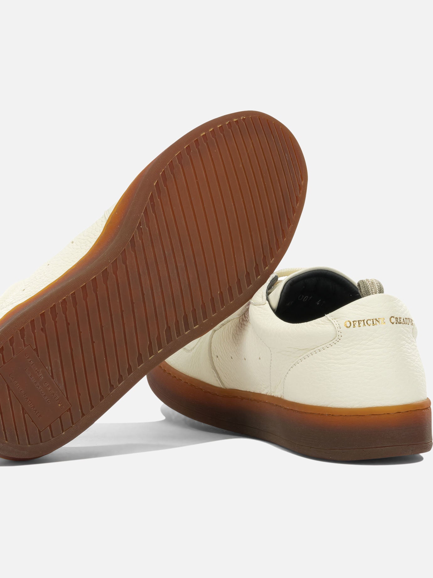Low top sneakers 100% leather - 100% rubber White - Officine Creative Men | PDP | VIETTI Online Store | Zoom-Modal_5