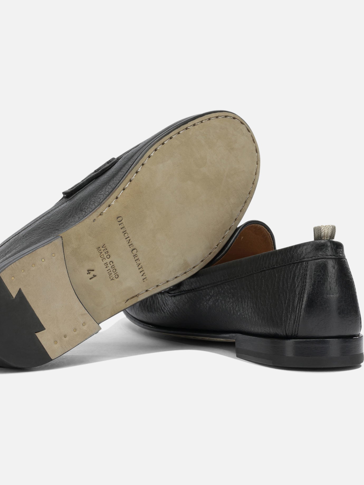 Loafers 100% leather - 100% leather Black - Officine Creative Men | PDP | VIETTI Online Store | Zoom-Modal_5