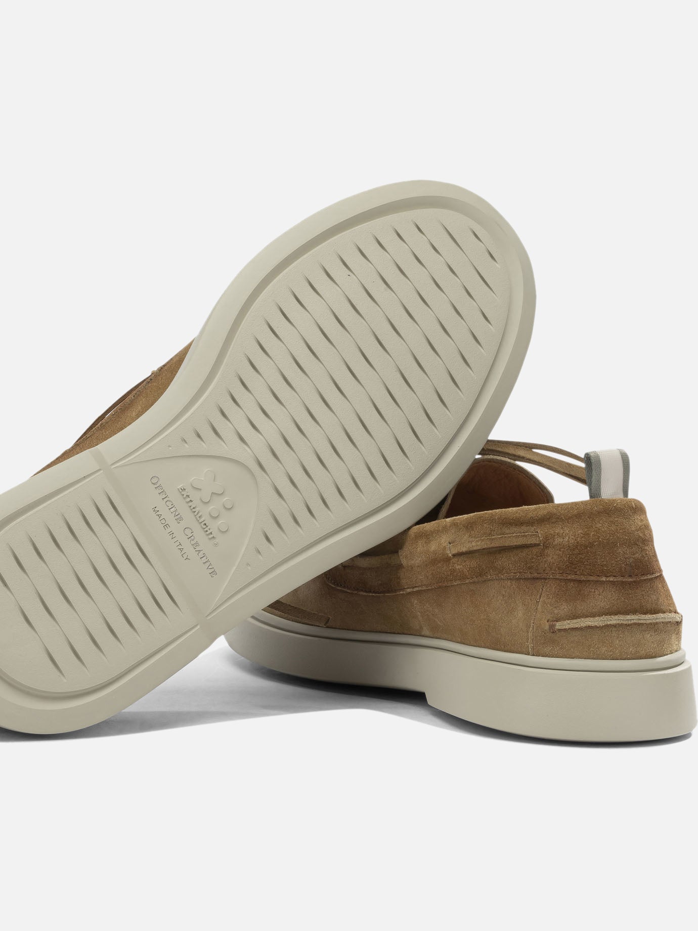 Laced loafers 100% suede leather - 100% rubber Brown - Officine Creative Men | PDP | VIETTI Online Store | Zoom-Modal_5