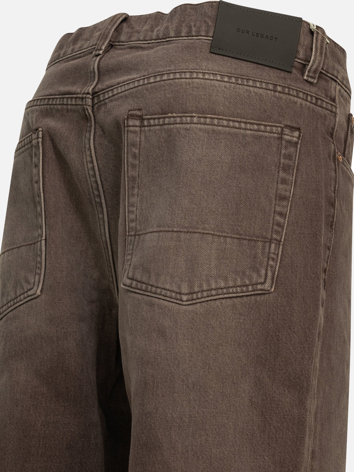 Jeans a gamba dritta Solid colour Marrone - Our Legacy Uomo | PDP | VIETTI Online Store | Zoom-Modal_6