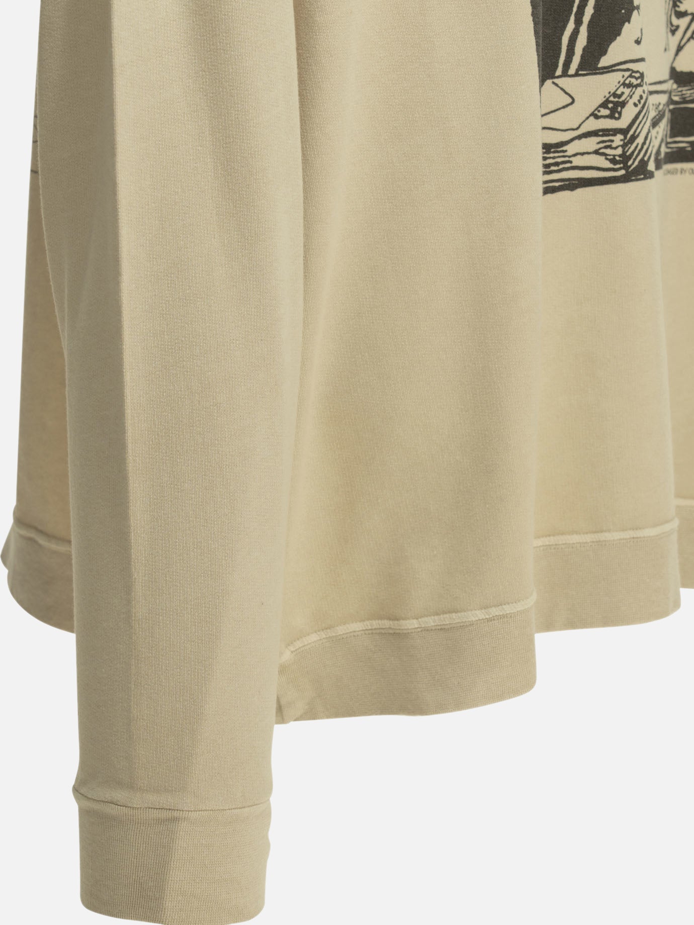 Our Legacy "Angry Fan Mail" crewneck sweatshirt Beige