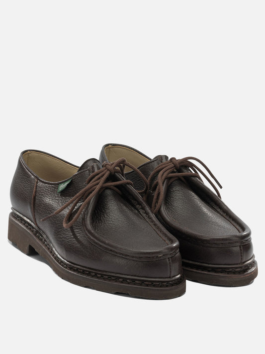 Laced loafers 100% deer leather - 100% rubber Brown - Paraboot Women | PDP | VIETTI Online Store | 2