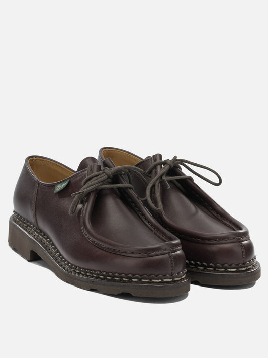 Laced loafers 100% leather - 100% rubber Brown - Paraboot Women | PDP | VIETTI Online Store | 2