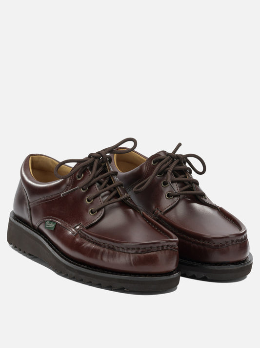 Laced loafers 100% calf leather - 100% rubber Brown - Paraboot Men | PDP | VIETTI Online Store | 2