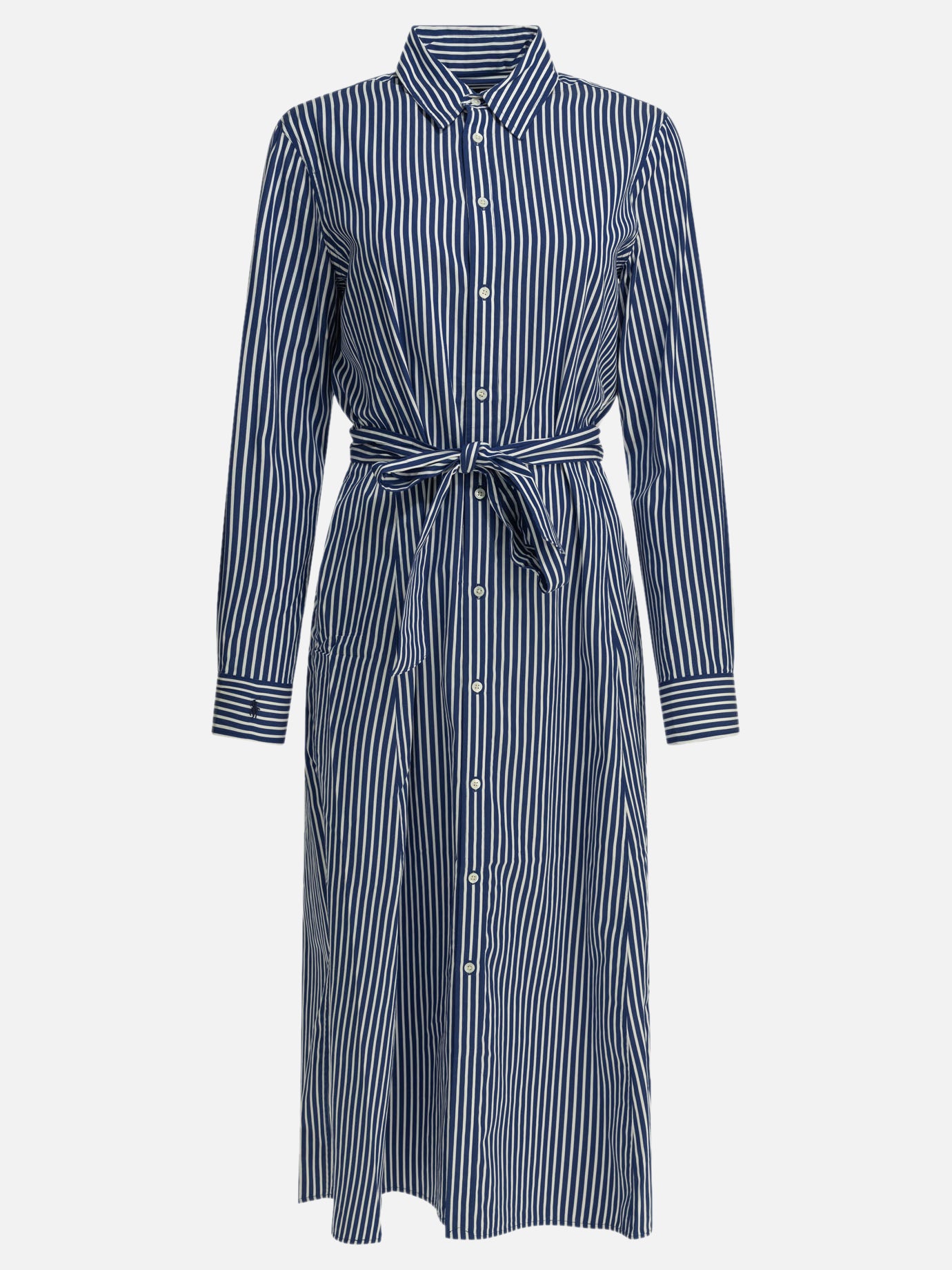 Polo Ralph Lauren Chemisier midi dress with logo Blue - Women