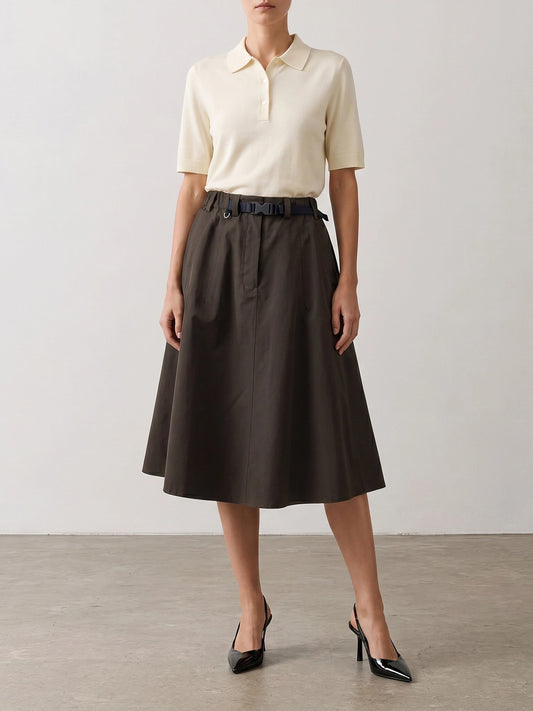 Midi skirts Solid colour Green - Prada Women | PLP | VIETTI Online Store | 2
