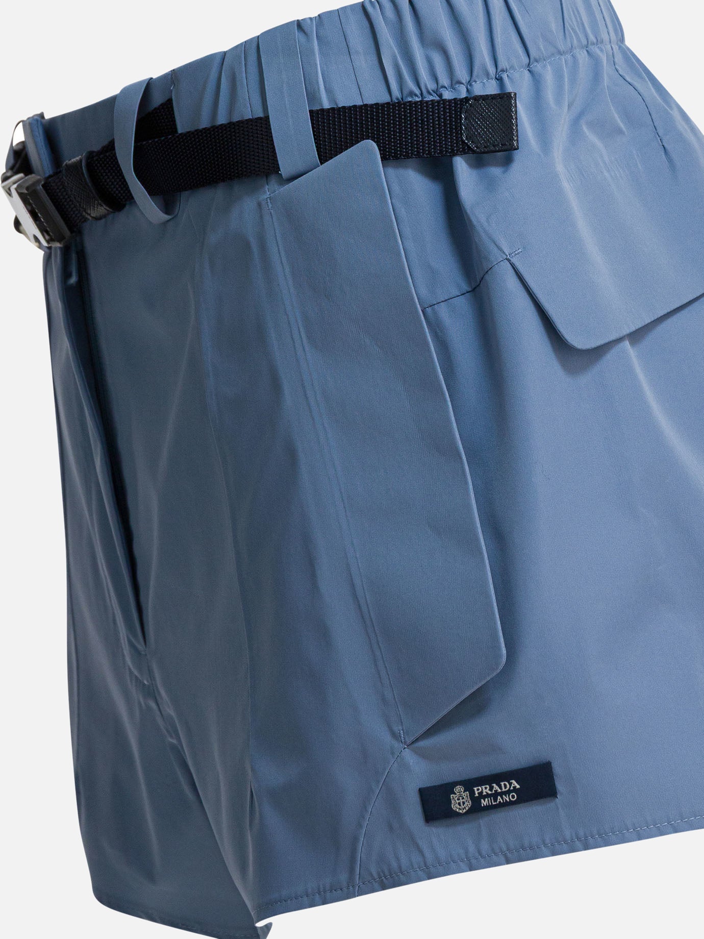 Technical shorts Solid colour Light blue - Prada Women | PDP | VIETTI Online Store | Zoom-Modal_6
