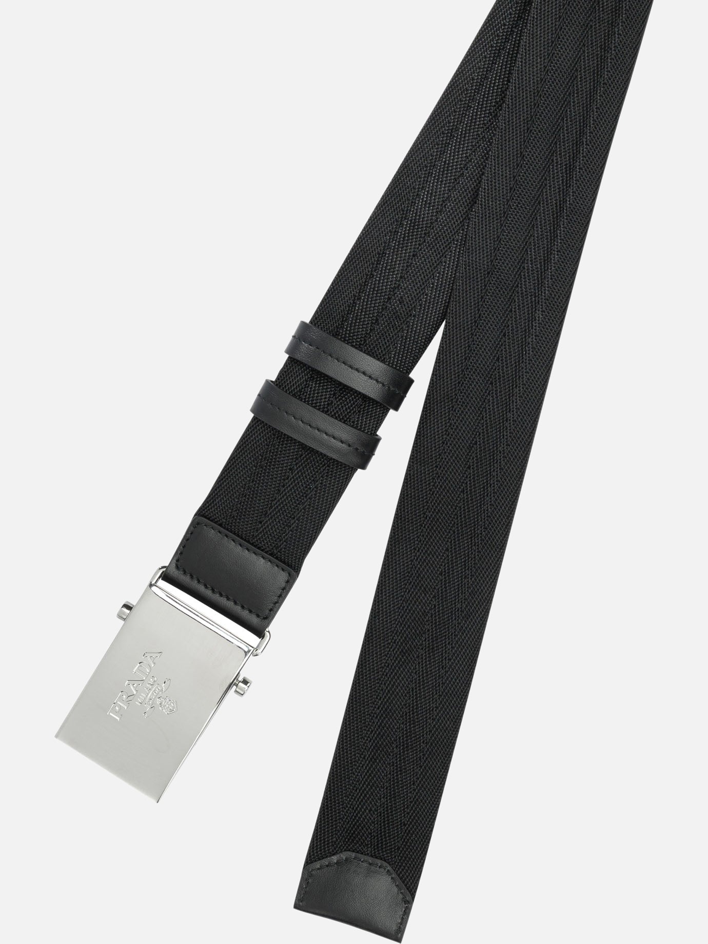 Cinture in tessuto 100% polyester Nero - Prada Uomo | PDP | VIETTI Online Store | Zoom-Modal_2