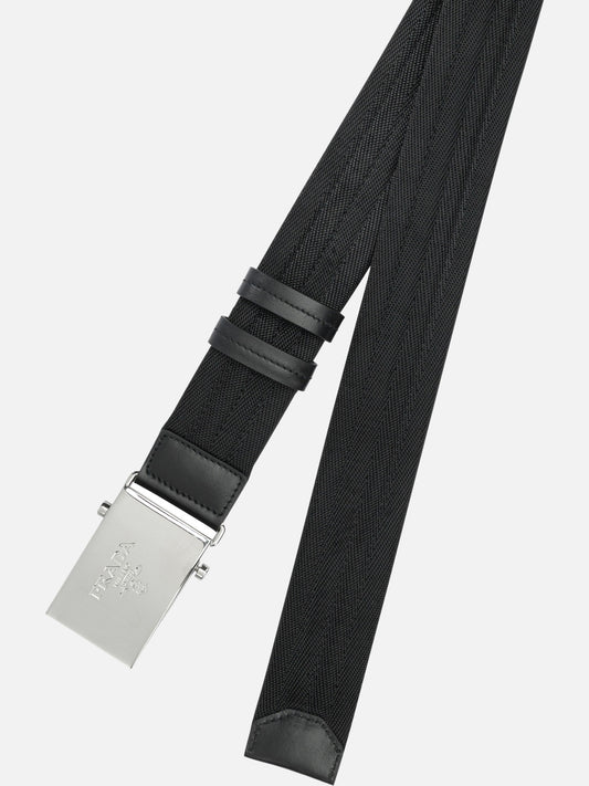 Cinture in tessuto 100% polyester Nero - Prada Uomo | PLP | VIETTI Online Store | 2