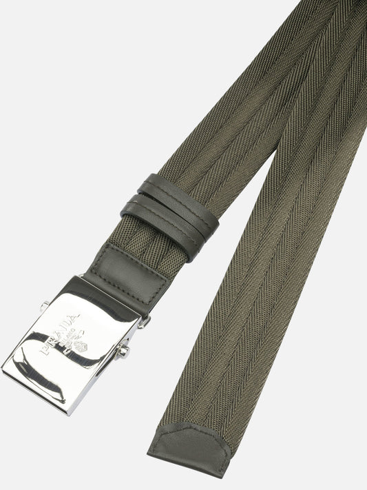 Cinture in tessuto 100% polyester Verde - Prada Uomo | PLP | VIETTI Online Store | 2