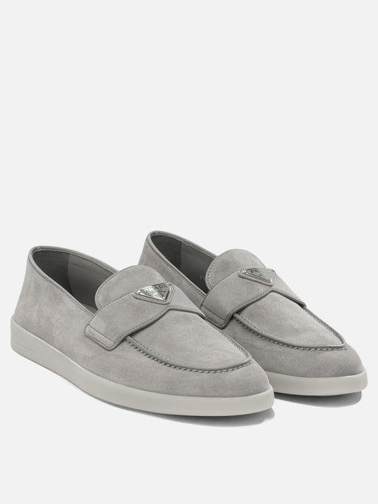 Mocassini 100% calf leather - 100% rubber Grigio - Prada Uomo | PLP | VIETTI Online Store | 2