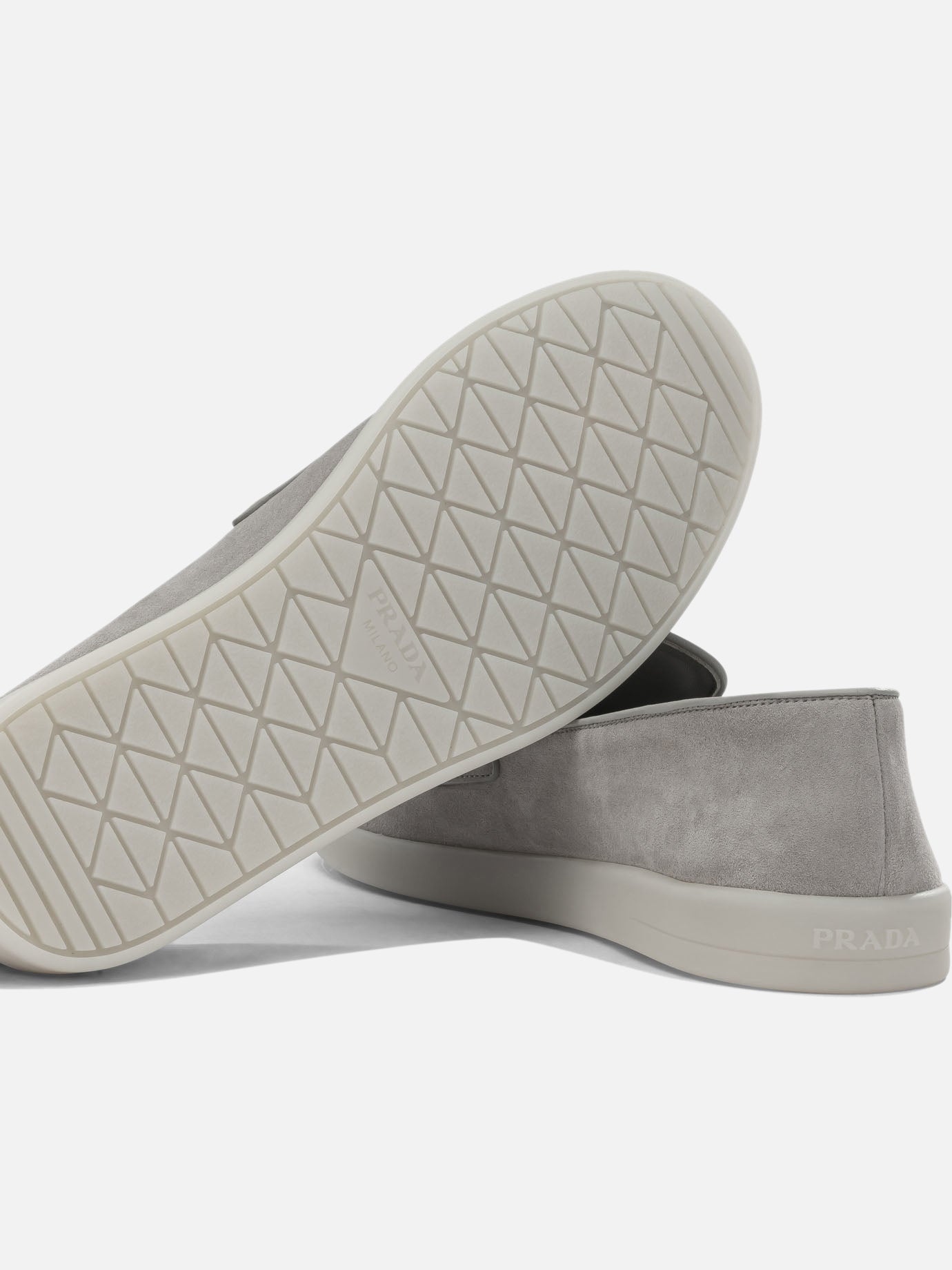 Loafers 100% calf leather - 100% rubber Grey - Prada Men | PDP | VIETTI Online Store | Zoom-Modal_5