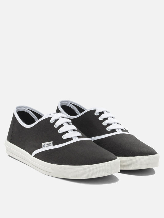 Low top sneakers 100% cotton - 100% rubber Black - Prada Men | PLP | VIETTI Online Store | 2