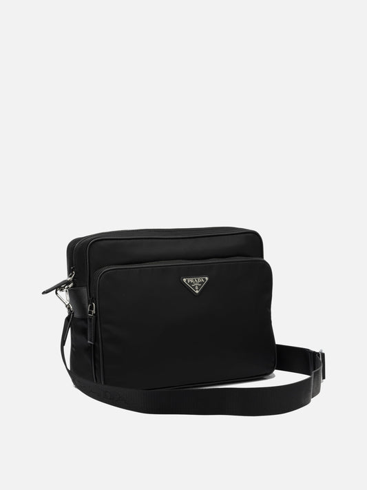 Medium bags 100% recycled polyamide - Other fabric: 100% calf leather Black - Prada Men | PLP | VIETTI Online Store | 2