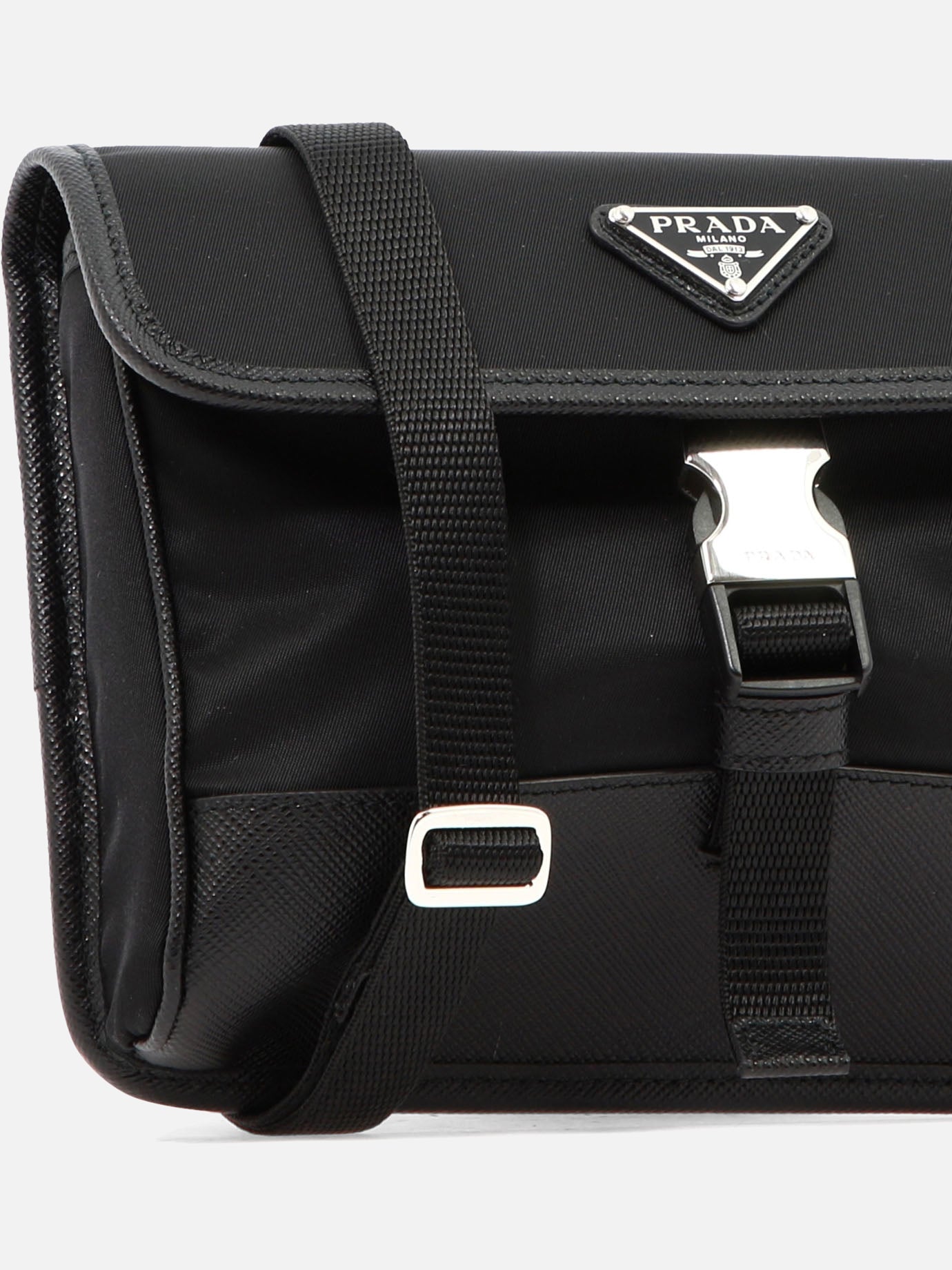Phone accessories 100% recycled polyamide - Other fabric: 100% calf leather Black - Prada Men | PDP | VIETTI Online Store | Zoom-Modal_4