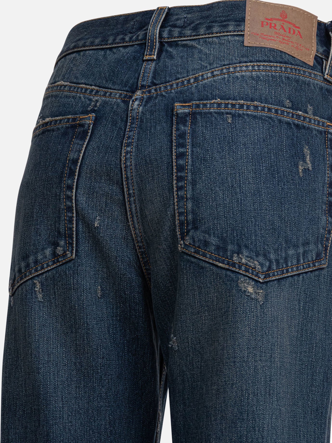 Jeans a gamba dritta Solid colour Blu - Prada Donna | PDP | VIETTI Online Store | Zoom-Modal_4